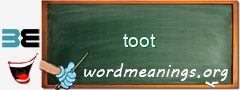 WordMeaning blackboard for toot